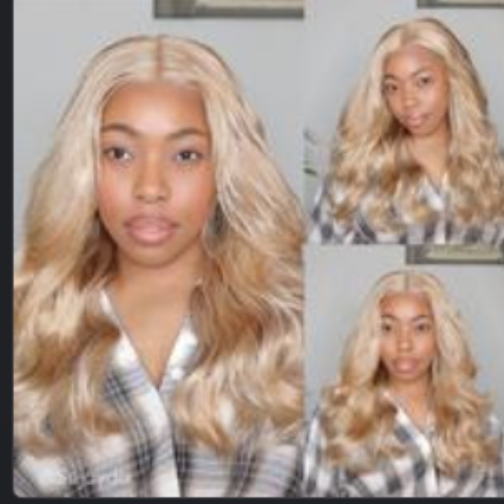 13x4 Pre-Everything, 150%, 18 inches blonde wig.